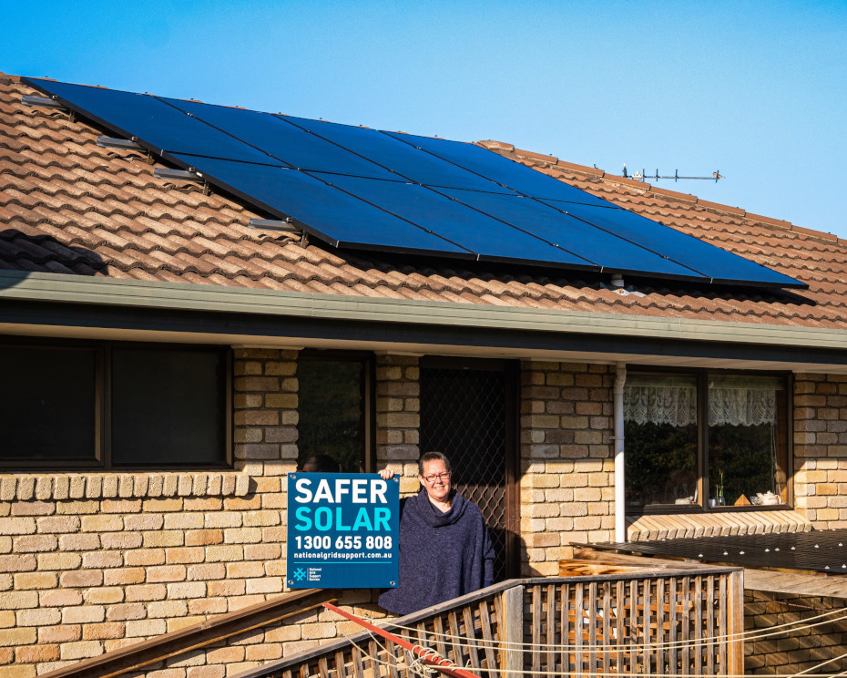 NGSS installed solar panels on roof