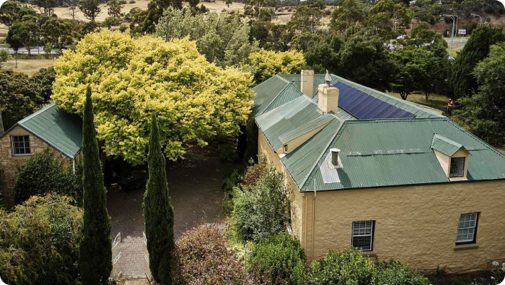 Roof of solar panels in Tasmania