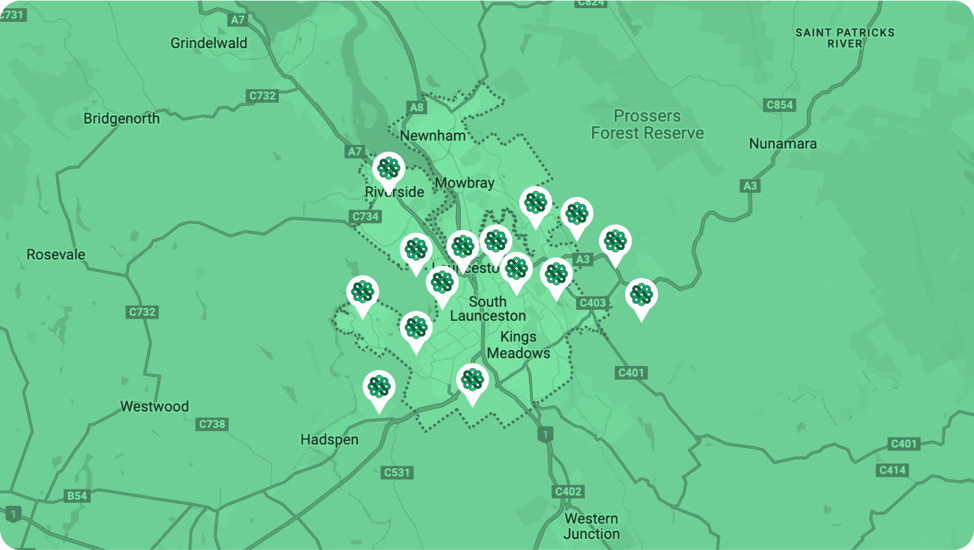 Launceston Map