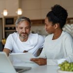 Couple discussing electricity bills